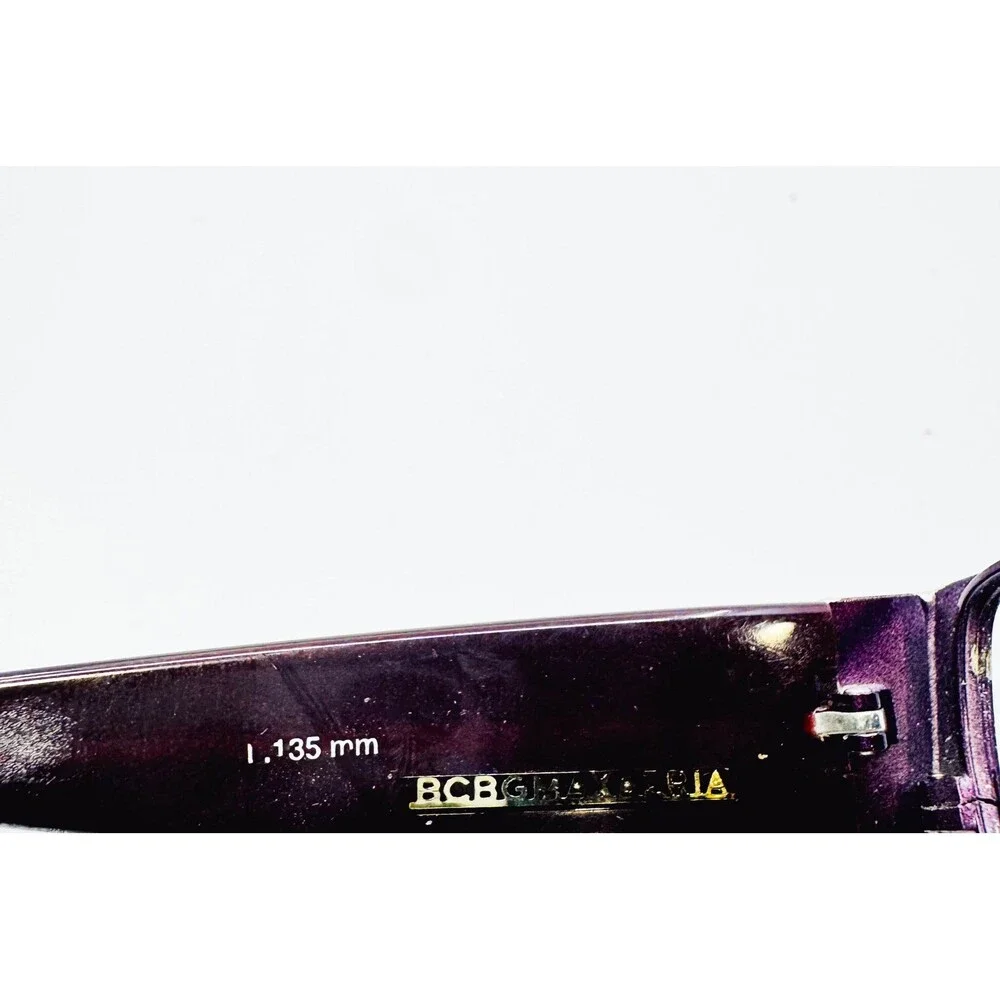 BCBGMAXAZRIA Eyeglasses Womens Purple Oval Metal Frame 51-16-135 41346